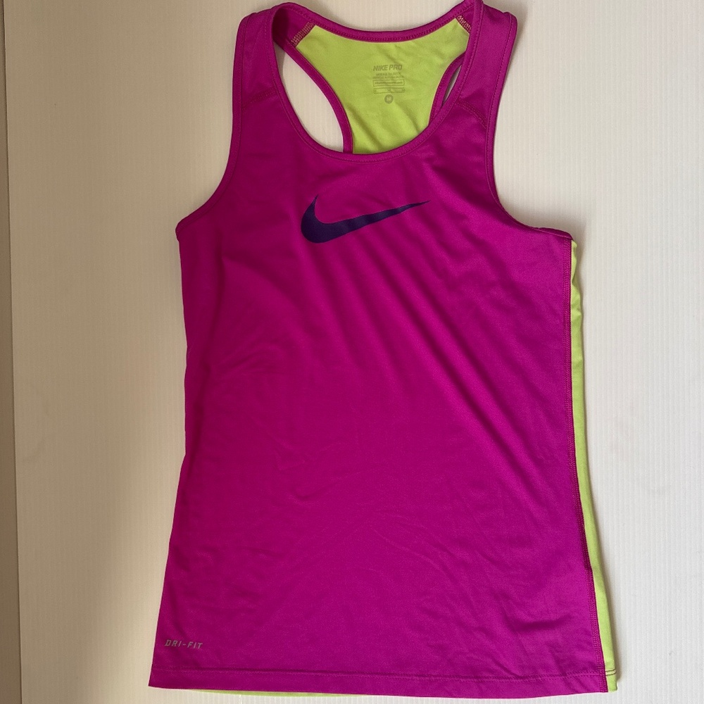 Nike Pro Dri-fit Tank Youth M Pink & Green